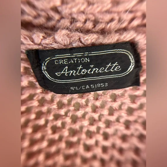 Creation Antonette Pink Textured Knit Cardigan Size M 100% Acrylic [000195] - Picture 7 of 9